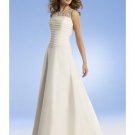 A-Line/Princess Bateau Chapel train Chiffon wedding dress for brides gowns new Style(WED0057)