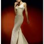 A-Line/Princess V-Neck Chapel Train Satin wedding dress for brides gowns new style(WDA0636)
