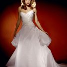 A-Line/Princess Strapless Chapel Train Satin wedding dress for brides gowns new style(2009cw0629)