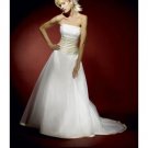 A-Line/Princess trapless Chapel Train Satin wedding dress for brides gowns new style(WDA0622)