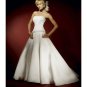 A-Line/Princess Strapless Chapel Train Satin wedding dress for brides gowns new style(WDA0609)