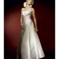 A-Line/Princess Scoop Floor-Length Satin wedding dress for brides gowns new style(WDA0608)