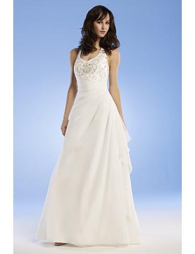 A-Line/Princess Halter Top Chapel train Chiffon wedding dress for brides gowns new Style(WED0056)