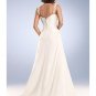 A-Line/Princess V-neck Sweeping Train Satin wedding dress for brides gowns new Style(WD0037)