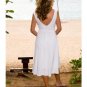 A-Line/Princess V-neck Tea-length Satin wedding dress for brides gowns new Style(WD0007)