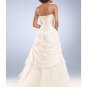A-Line/Princess Strapless Sweep Train organza wedding dress for brides gowns new Style(WD0035)