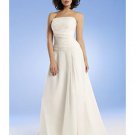 A-Line/Princess Strapless Chapel train Chiffon wedding dress for brides gowns new Style(WED0050)