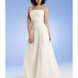 A-Line/Princess Strapless Chapel train Chiffon wedding dress for brides gowns new Style(WED0050)
