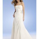 A-Line/Princess Strapless Chapel train Chiffon wedding dress for brides gowns new Style(WED0049)