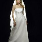 A-Line/Princess Strapless Floor-length Satin wedding dress for brides gowns new style(WDA0593)