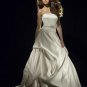A-Line/Princess Strapless Chapel Train Satin wedding dress for brides gowns new style(WDA0591)