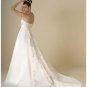 A-Line/Princess Strapless Chapel Train Tulle Satin wedding dress for brides gowns new style(WDA0355)