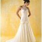 A-Line/Princess halter top Chapel Train Chiffon wedding dress for brides gowns new style(WDA0397)