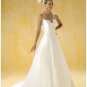A-Line/Princess V-neck Chapel Train Chiffon wedding dress for brides gowns new style(WDA0396)