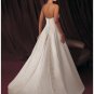 A-line/Princess Strapless Chapel Train Satin wedding dress for brides gowns new style(WDA1512)