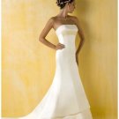 A-Line/Princess Strapless Chapel Train Chiffon wedding dress for brides gowns new style(WDA0387)