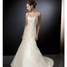 A-Line/Princess Strapless Chapel Train Satin wedding dress for brides gowns new Style(WD0288)