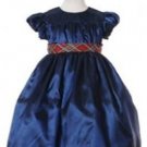 A-Line/Princess Scoop knee-length Satin Children's Christmas dress (21)