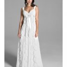 Empire Spaghetti straps Chiffon wedding dress(WEDS0022N)
