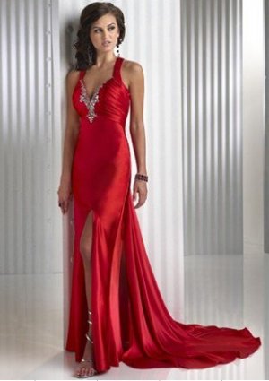 A-Line/Princess Strapless satin everning dress for brides 2010 Style(0001)
