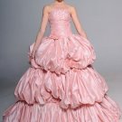 A-Line/Princess Strapless three Layered Taffeta wedding dress for brides 2010 Style(ML01)