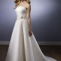 A-Line/Princess Strapless Chapel Train Satin wedding dress for brides 2010 Style(WDA1720)