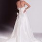 Fabulous White A-line Halter Sweep Taffeta Wedding Gown(y0918010)