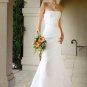 White Sweetheart Floor Length Strapless Taffeta Wedding Gown(y0918011)