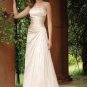 Elegant A-line Champagne Strapless Floor Length Wedding Gowns(y0918013)