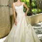 Ivory A-line V-Neck Beading Taffeta Pongee Wedding Dress(y0918016)