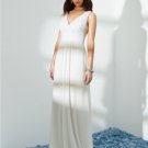 A-Line/Princess V-neck Brush Train chiffon wedding dress for bridal(y0809024)