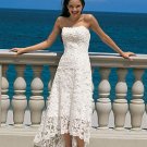 A-Line/Princess Strapless Floor-length Satin Lace Wedding dress for brides 2010 style(DEX0046)