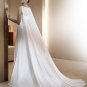 A-line/Princess Scoop BrushTrain Chiffon wedding dress for brides 2010style(DEX0030)
