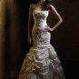 A-line/Princess Strapless Cathedral Satin wedding dress for brides 2010style(DG0029)