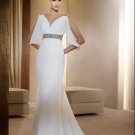 A-line/Princess Strapless Cathedral Satin wedding dress for brides 2010style(DEX0029)