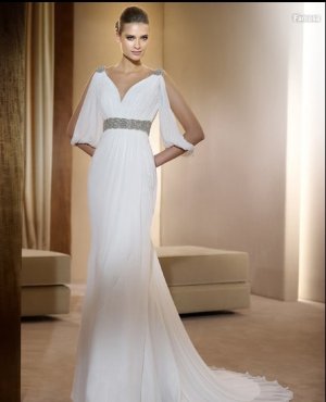 A-line/Princess Strapless Cathedral Satin wedding dress for brides 2010style(DEX0029)