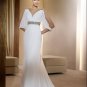 A-line/Princess Strapless Cathedral Satin wedding dress for brides 2010style(DEX0029)