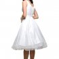 A-line/Princess Strapless Knee-length Satin wedding dress for brides 2010style(DEX0012)