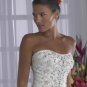 A-line/Princess Strapless Cathedral Satin wedding dress for brides 2010style(WDA034)
