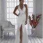 A-line/Princess Strapless halter top  Cathedral Satin wedding dress for brides 2010style(WDA033)