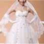 1T IVORY CATHEDRAL LACE MANTILLA WEDDING Bride VEIL #7