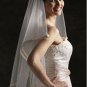 1T IVORY WHITE CHAPEL LACE MANTILLA WEDDING Bride VEIL #10