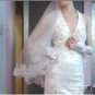 1T IVORY CHAPEL LACE MANTILLA WEDDING Bride VEIL2 M #12