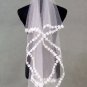 1T IVORY WHITE LACE MANTILLA WEDDING Bride VEIL #18