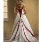 A-line/Princess Sweetheart Cathedral Train Satin wedding dress (WDA31) for brides with purple style