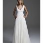 A-Line/Princess V-neck Chapel Train Chiffon wedding dress(WEDS0026) for brides Rush Order