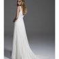 A-Line/Princess V-neck Chapel Train Chiffon wedding dress(WEDS0026) for brides Rush Order