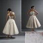 rush order Custom Made A-line Tea-length Tulle and Satin Bridal Wedding Dress / Wedding Gown