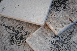 Fleur de Lis Coasters,shipping included to US
