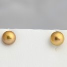 7-8 mm gold pearl stud earrings